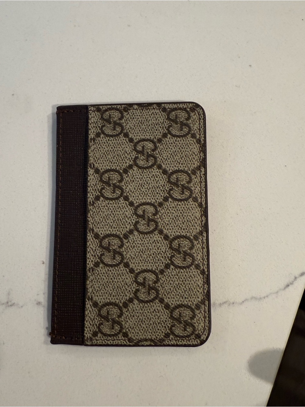 Gucci GG Supreme Beige and Brown Card & Key Holder - Picture 2 of 4